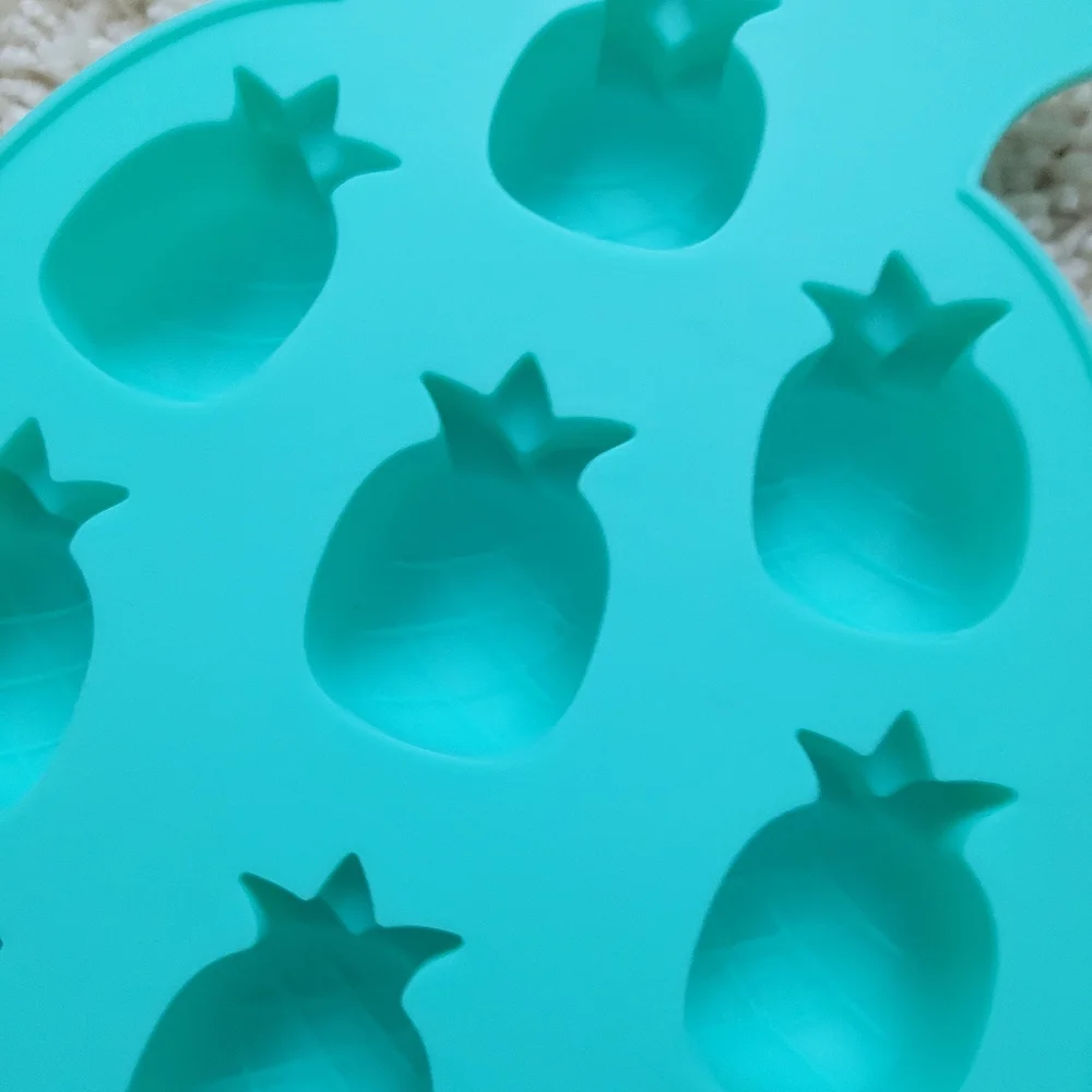 Blush Silicone Pineapple Ice Cube Tray Mold Tropical Tiki Summer Party